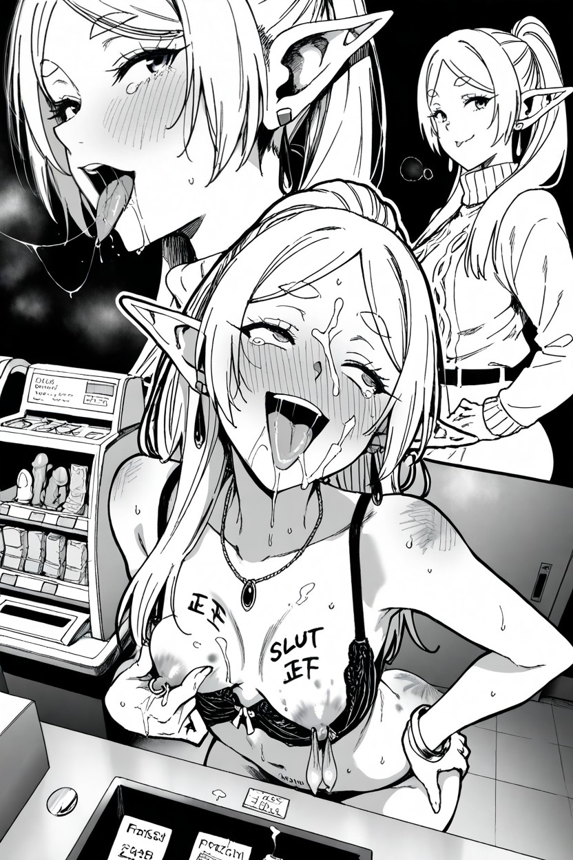 Sideways Glance, Seductive Gesture, Stretch Mark On Breast Hentai AI Porn
