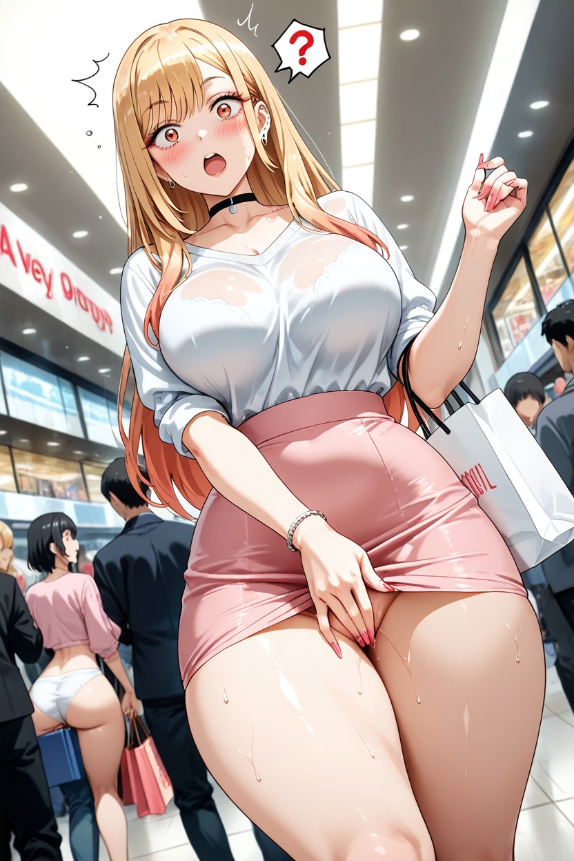 Front View, White Panties, Pink Skirt Hentai AI Porn
