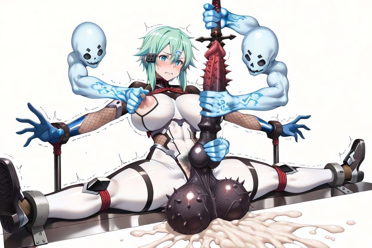 Black Horsecock, Outstretched Arms, Futanari Hentai AI Porn