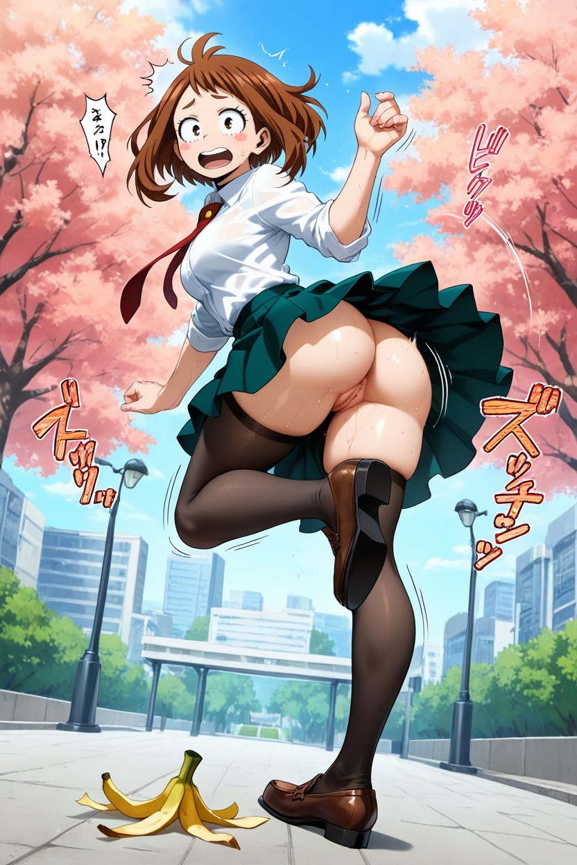 Public Park, Surprised Expression, Shaking Lines Hentai AI Porn