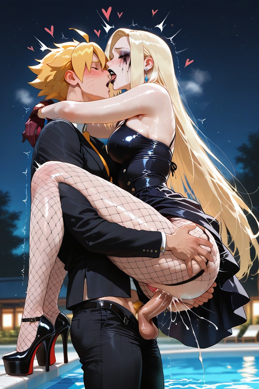 Small Breasts, Black Lips, Duo Hentai AI Porn