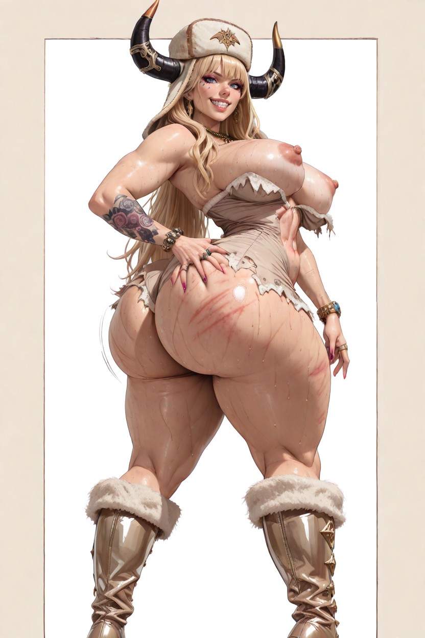 Detailed Blue Eyes, Glamorous Bimbo Makeup, Mia Karnstein From Code Vein Hentai AI Porn
