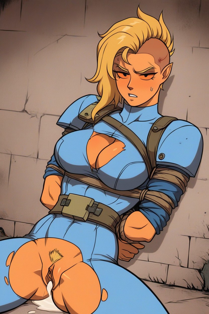 Tanned, Gaping Pussy, Muscular Female Hentai AI Porn