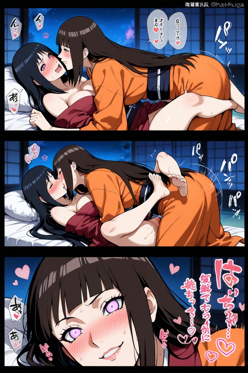 Rough Sex, Leg Lock, Hanabi Hyuga With Dark Brown Hair Hentai AI Porn