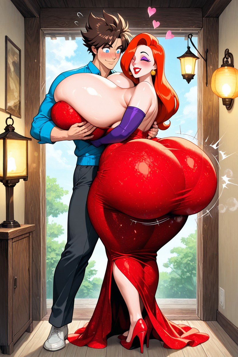 Duo, Dumptruck Butt, Purple Opera Gloves Hentai AI Porn