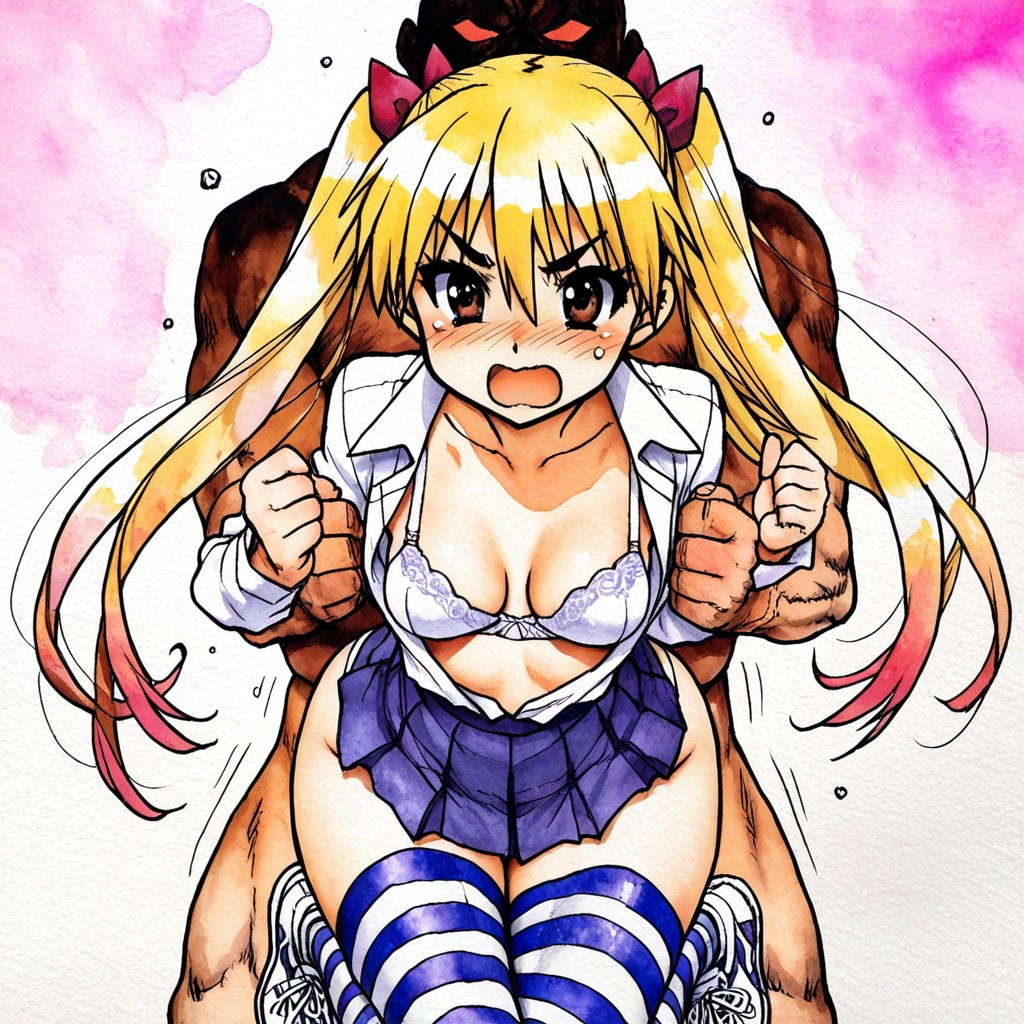 Hair Bow, Skirt, Small Breasts Hentai AI Porn