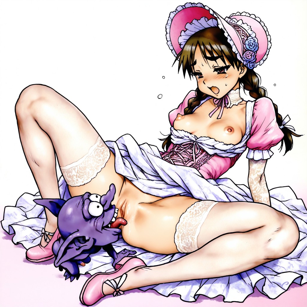Watercolor Skin Texture, Open Mouth, Medium Ass Hentai AI Porn