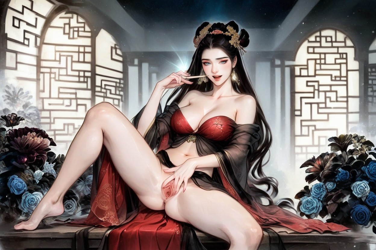 Refined Facial Features, Medium Breast, Warm Golden Backlighting Hentai AI Porn