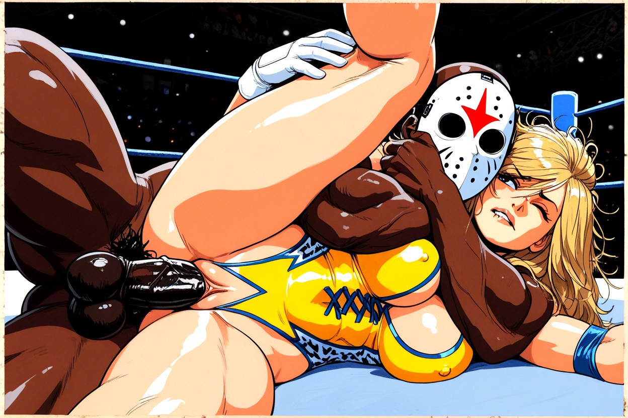 Female With One Eye Closed, Femalemale, Female Biting Bottom Lip Hentai AI Porn