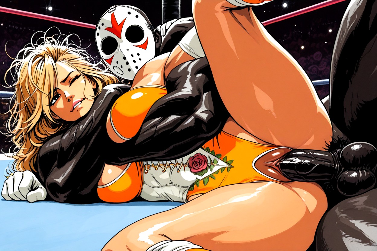Male Penetrating Female From Behind, Wrestler, 1 Person Hentai AI Porn