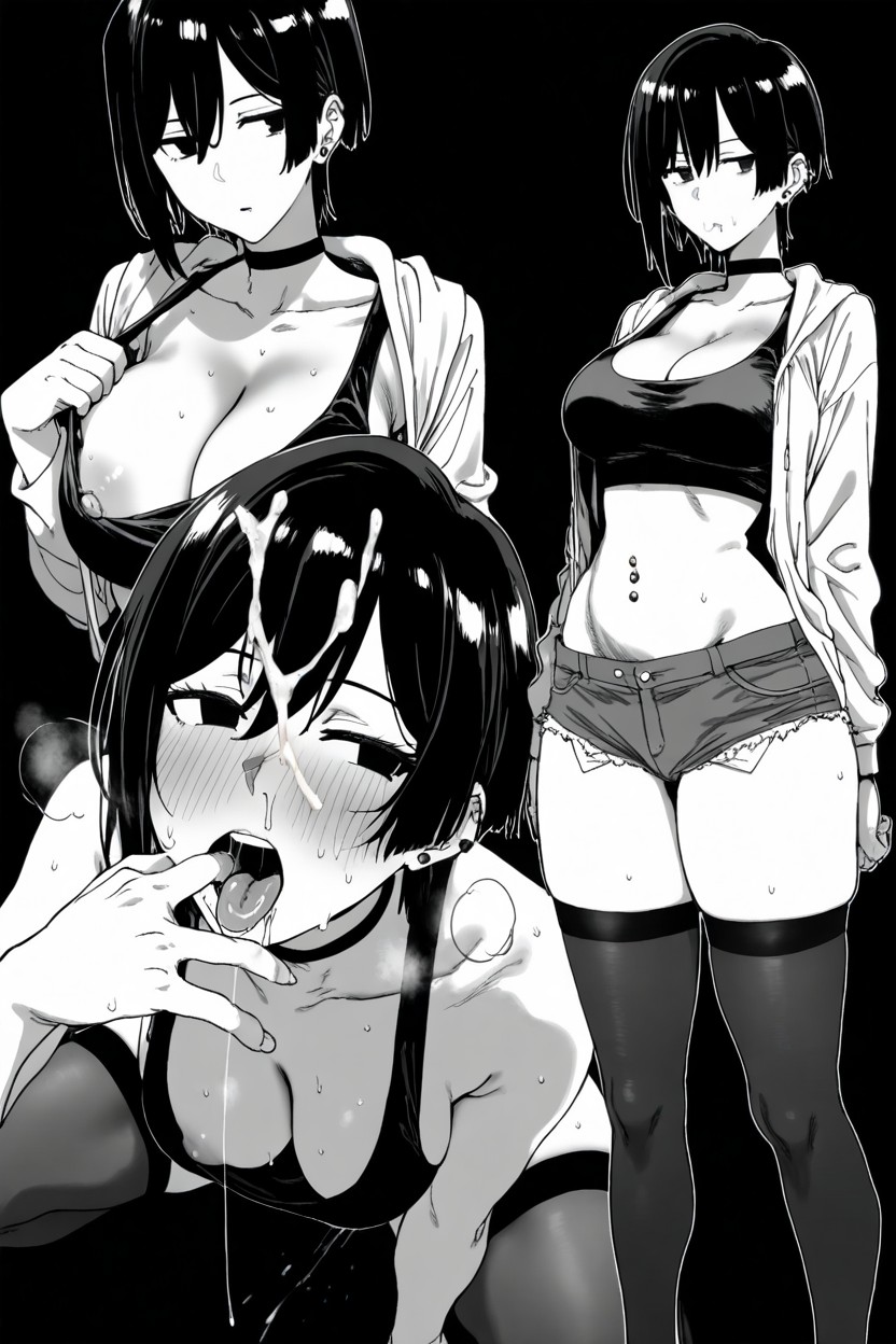 Moles, Saliva, Black Eyes Hentai AI Porn