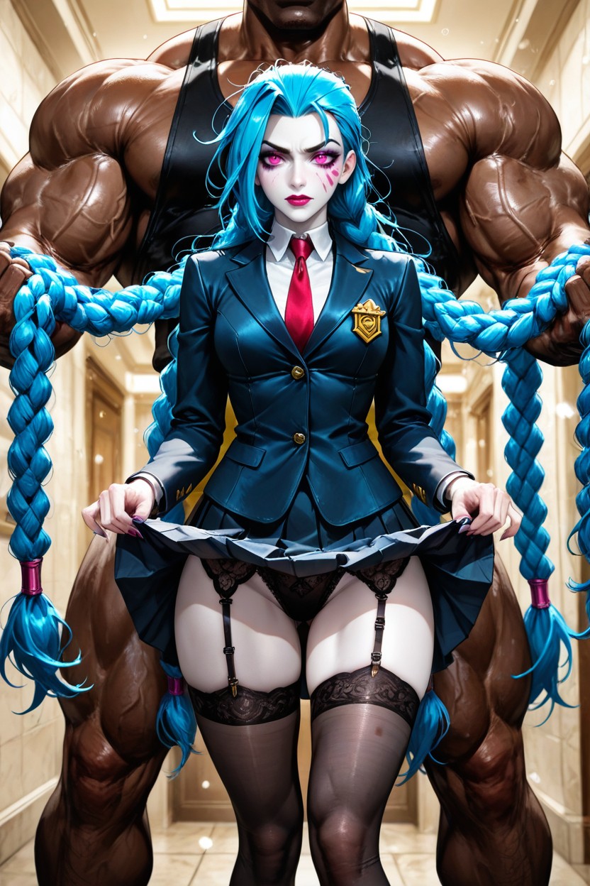 Skinny, Jinx League Of Legends Hair Style, Much Taller Hentai AI Porn