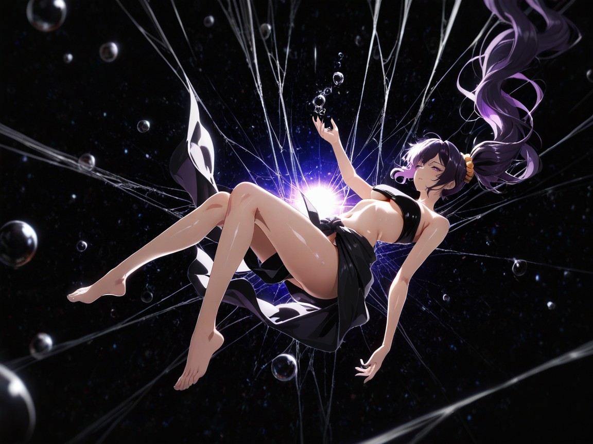 Greek Black Laurel Leaves As A Scrunchie, Wearing A Greek Black Chiton, Silks Floating Freely Hentai AI Porn