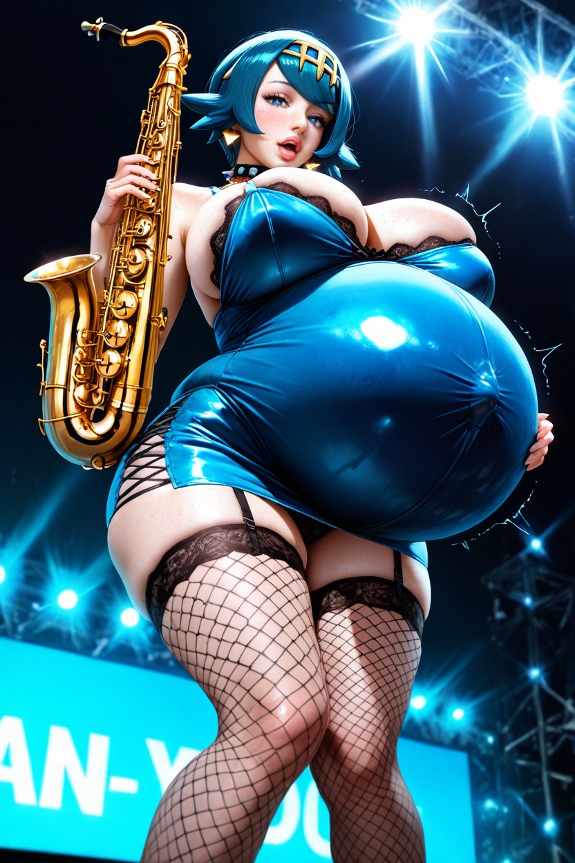 Heavily Pregnant, Thick Lips, Small Ass Hentai AI Porn