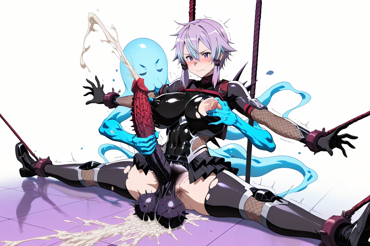 Blue Ghost Hands Crush Someone's Balls, Ultra Detailed, Blue Ghost Hands Handjob Hentai AI Porn