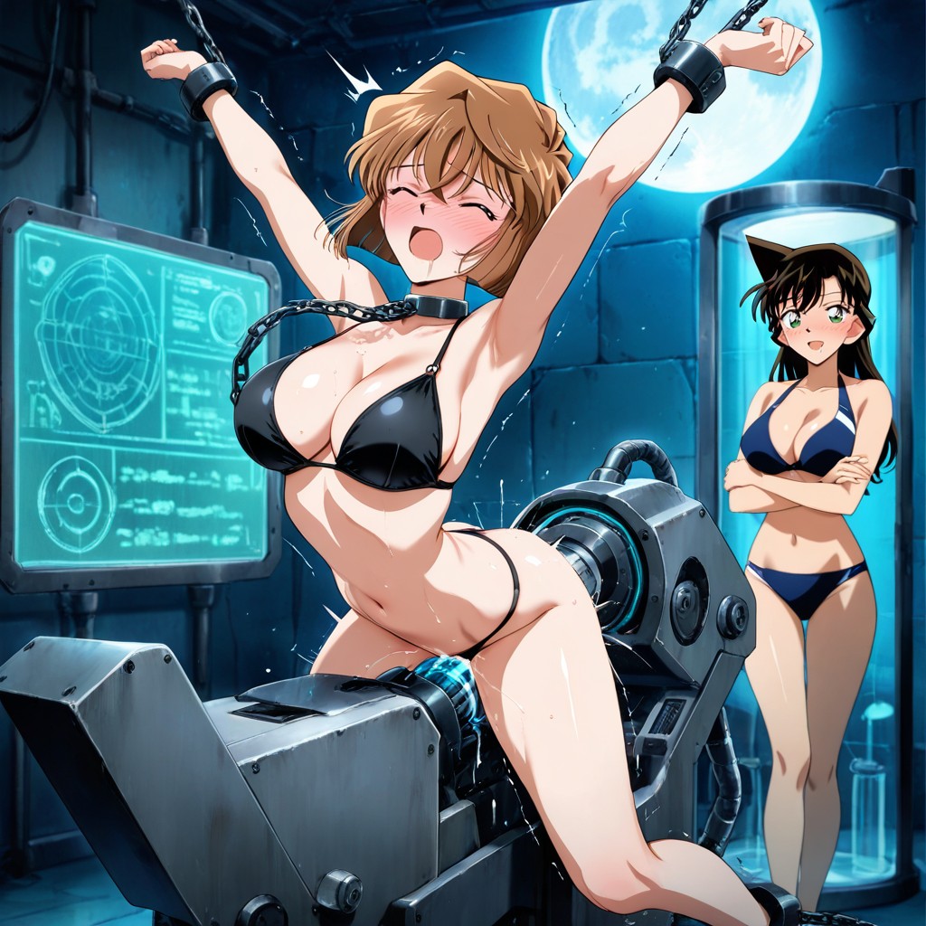 Hourglass Figure, Mechanical Restraints, No Pants Hentai AI Porn