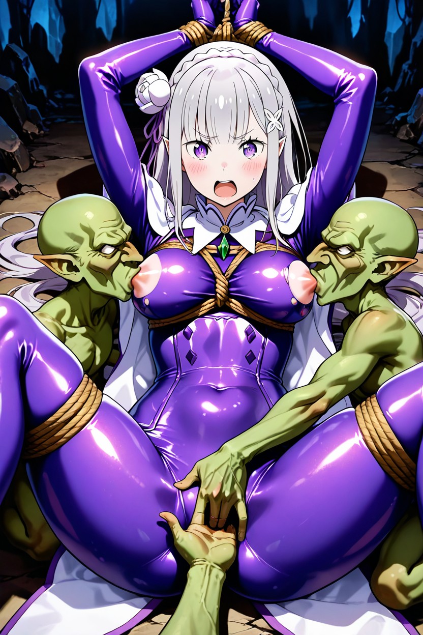 Emilia Re Zero, 18+, Goblin Male Size Hentai AI Porn