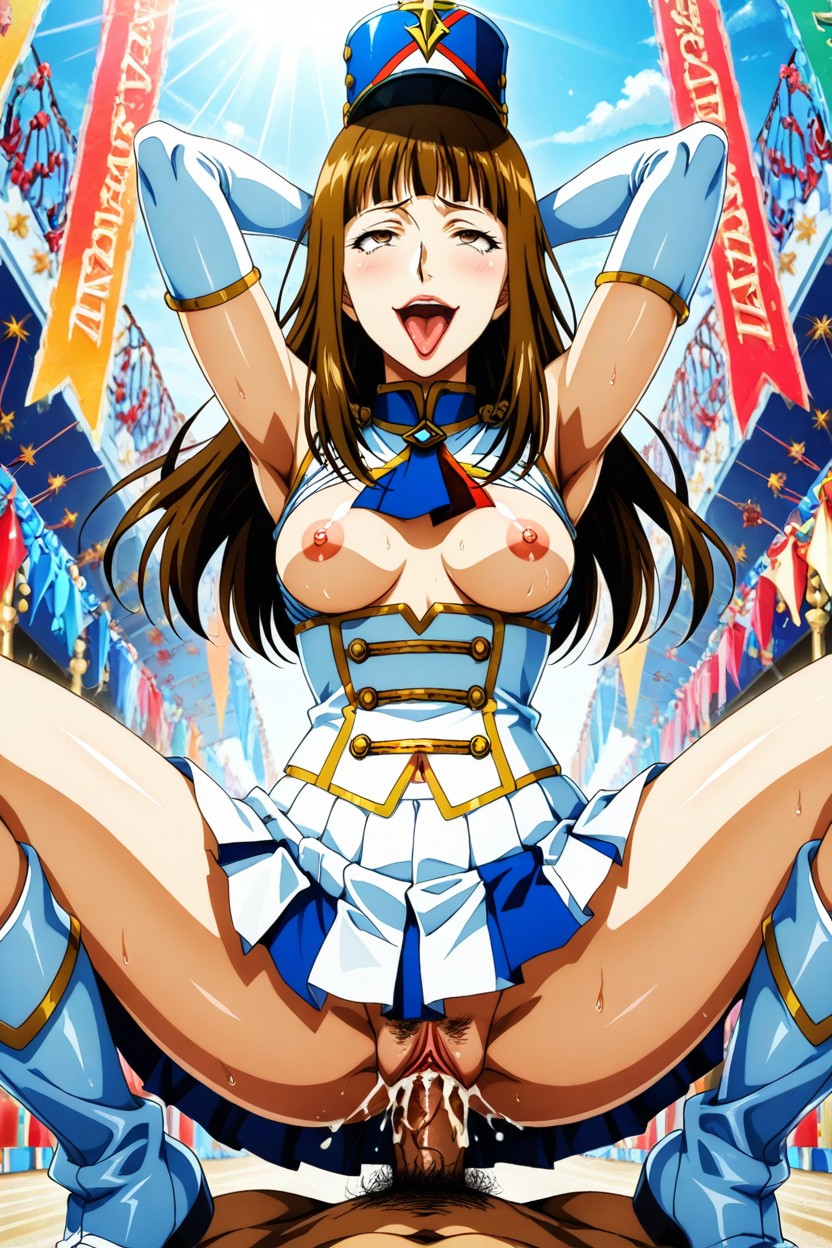 Creampie, Ahegao, With Sleeve Gold Bands Hentai AI Porn