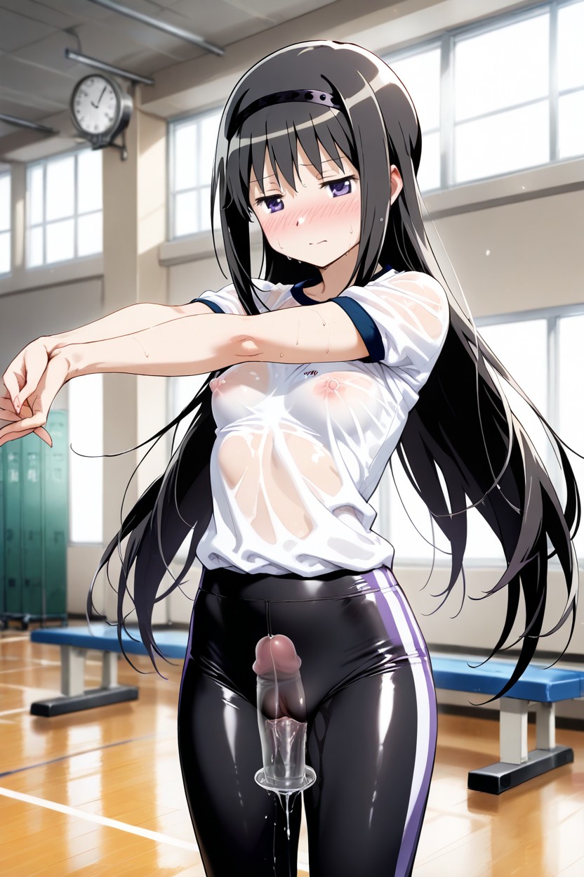 Wearing A Tight, Huge And Swollen Pussy, In Gym Class 헨타이 AI 포르노