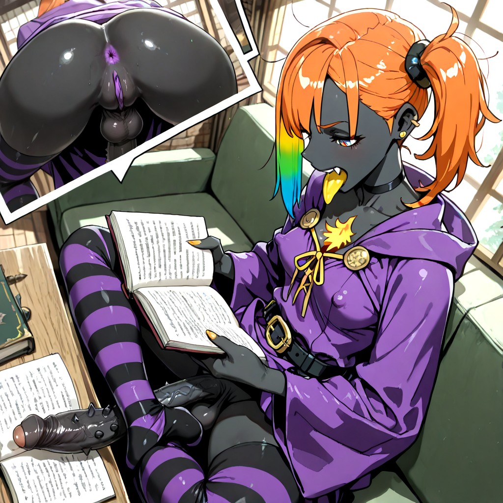 Ankles Crossed, Tower, Pelo Pelirrojo Hentai IA