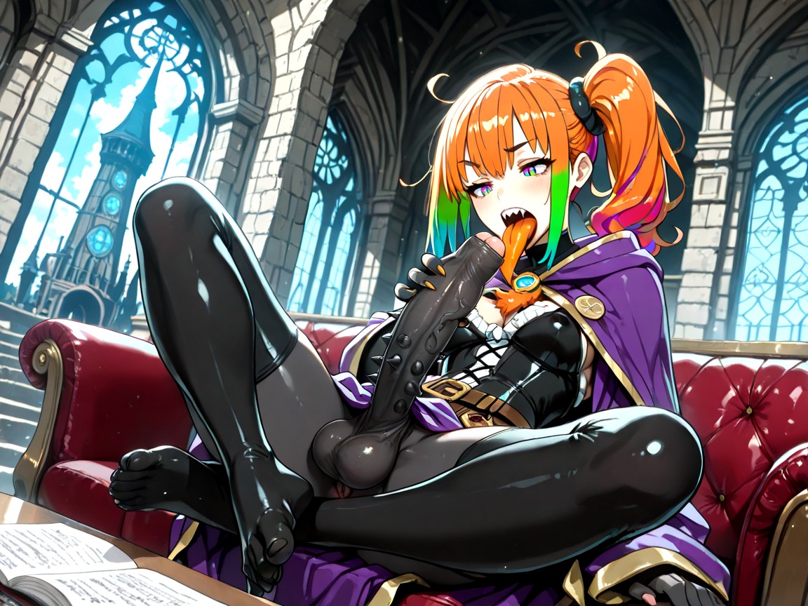 Vista Frontal, Cum In Mouth, Futanari Hentai IA