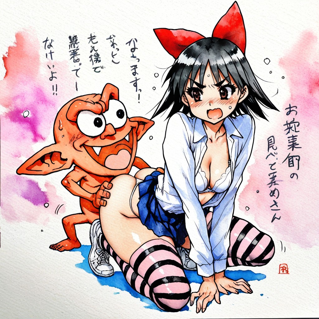 Detailed Face, Wide Hipes, Pechos Pequeños Hentai IA