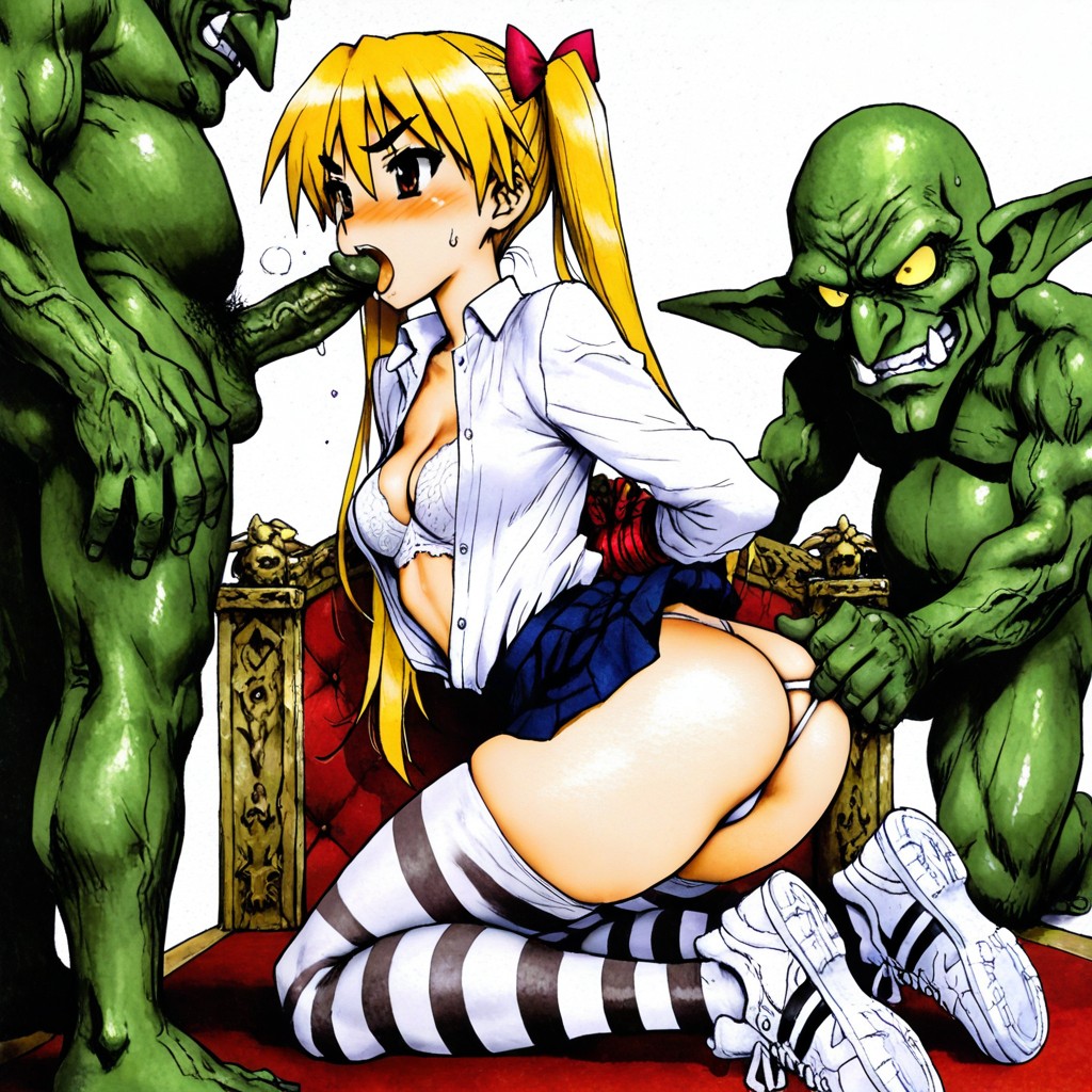 Kanabun, Delgada, Skirt Hentai IA