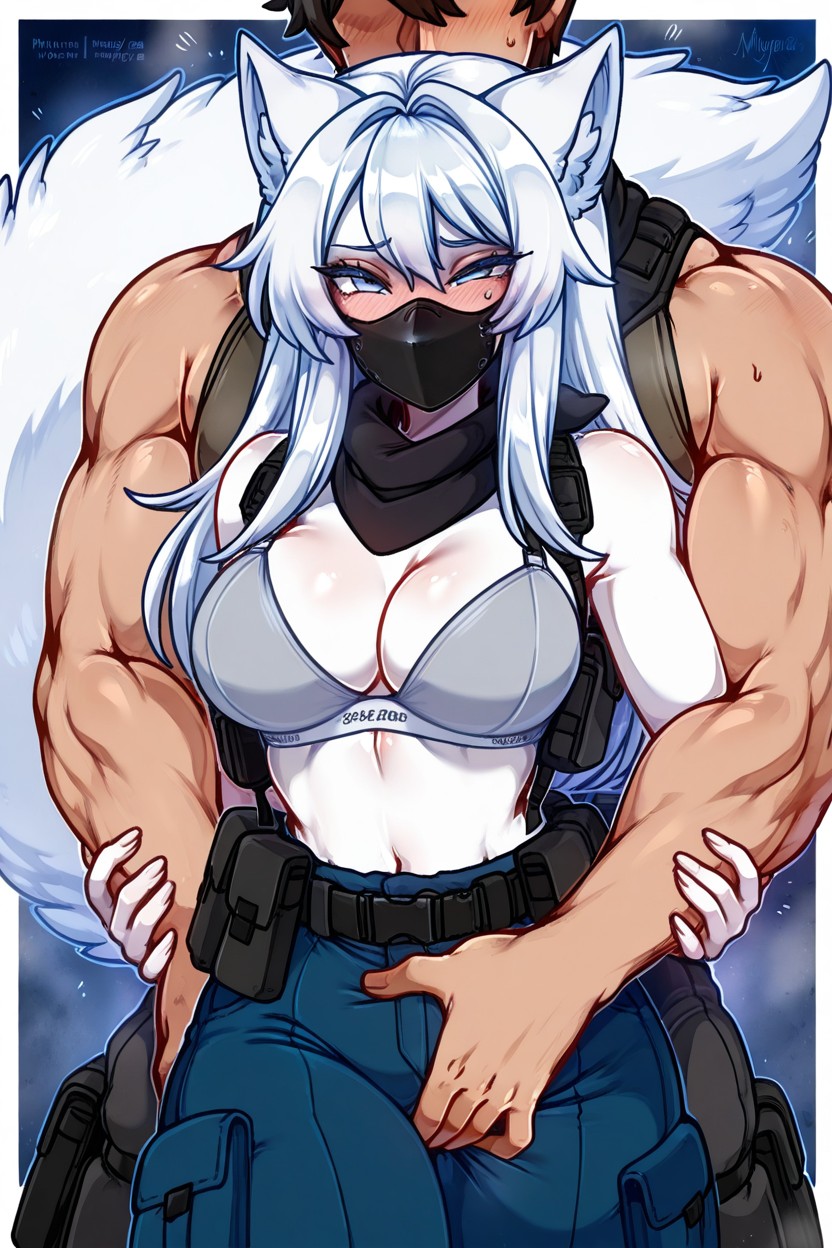 Colorete Para Toda La Cara, Blue Eyes, 18+ Hentai IA