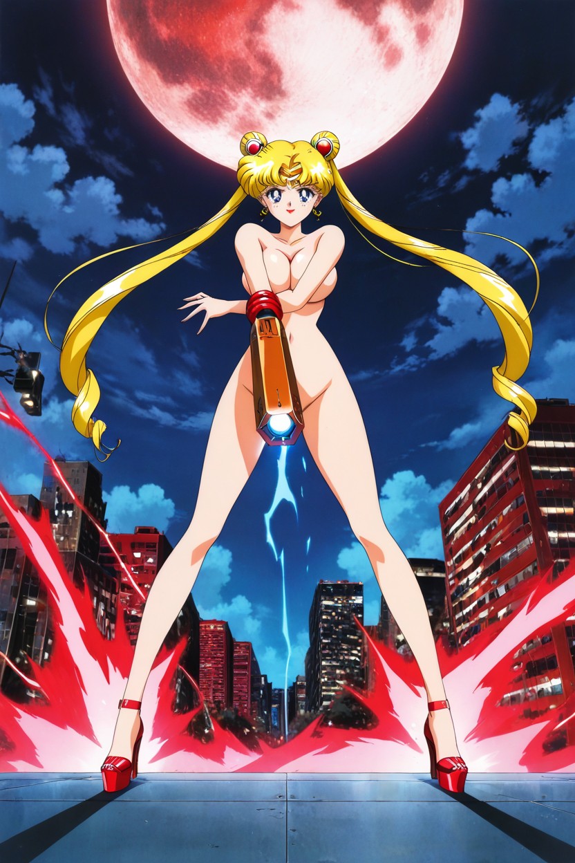 Buster Aimed At Viewer, Seductive, Naked Hentai AI Porn