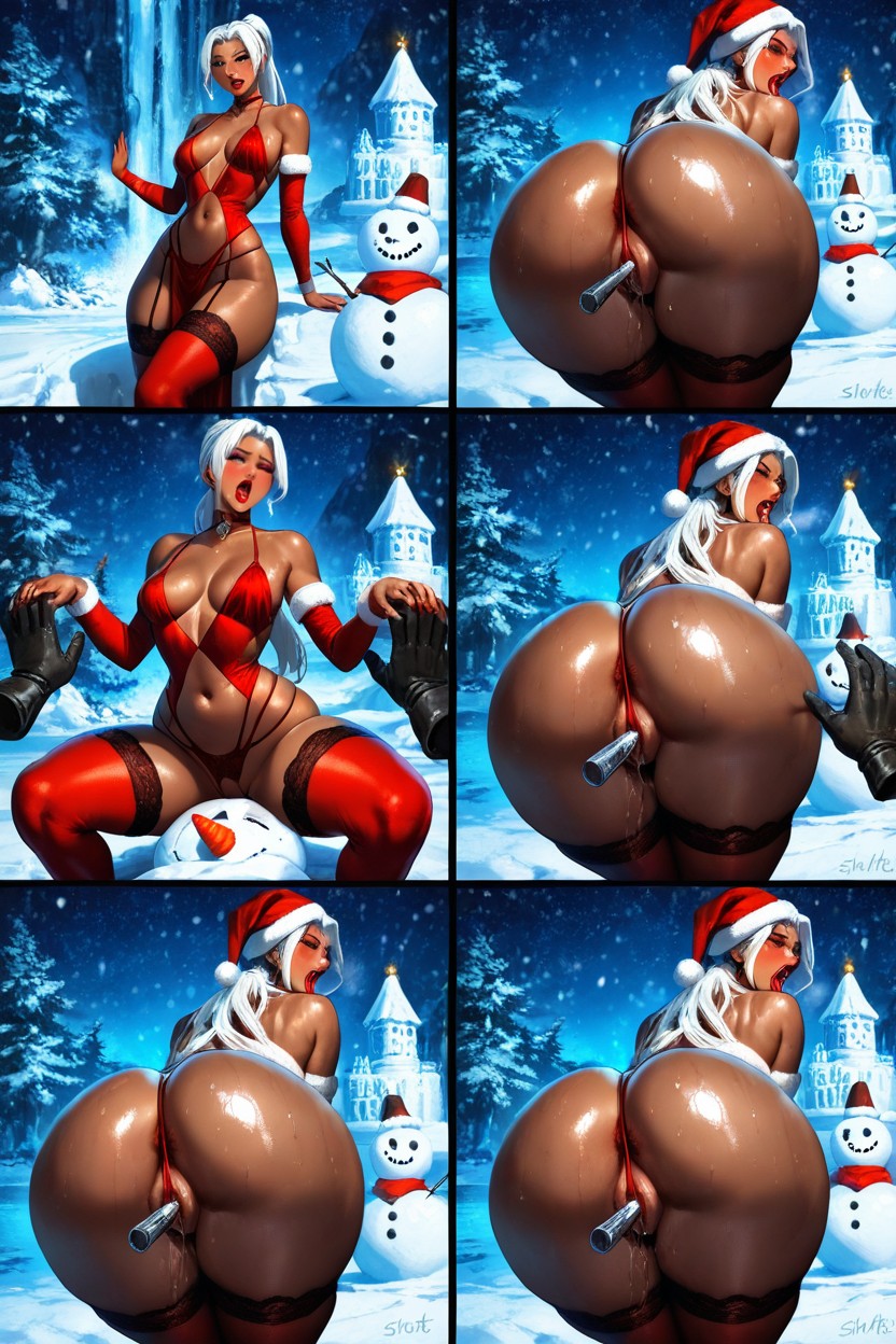 Busty Tits And Ass On Display, Straight Hair, Large Perfect Lips Hentai IA