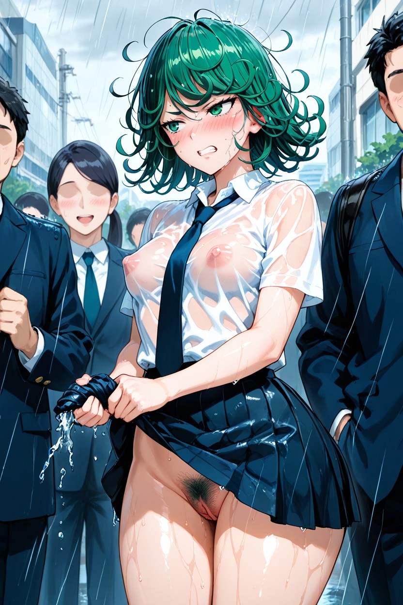 Uniform, Sky, Wet Hair Hentai IA