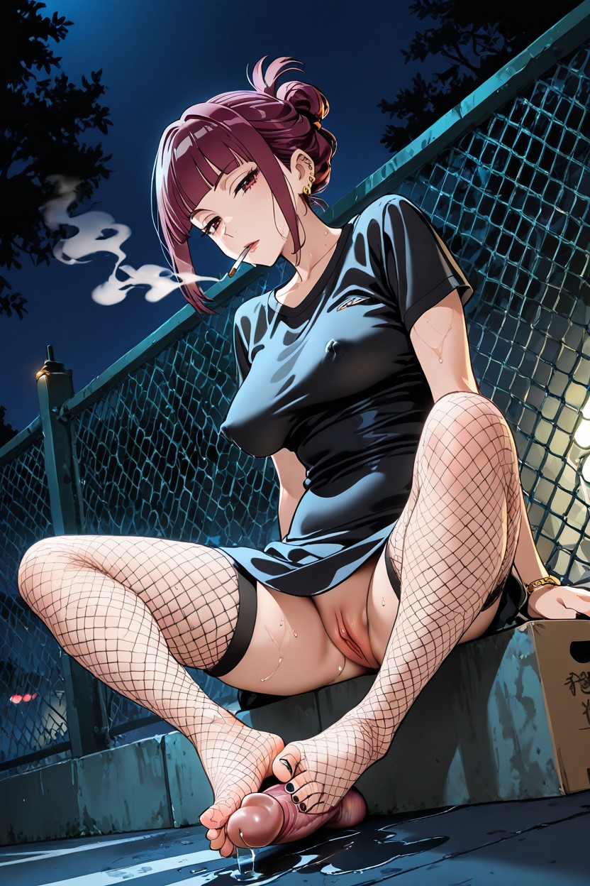 Uncensored, Look Up, Pointy Long Blunt Bangs Porno IA Hentai