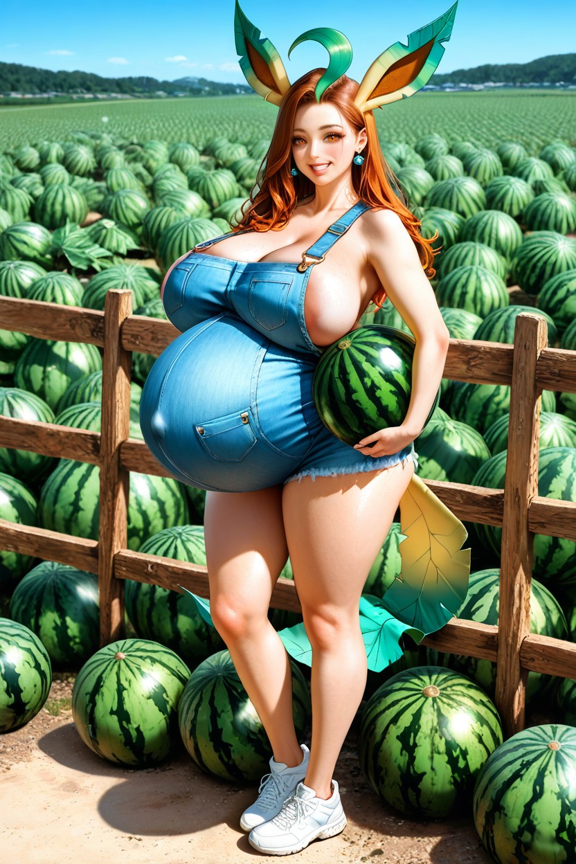 Looks At The Viewer, Heavily Pregnant, Warm Makeup Hentai AI Porn