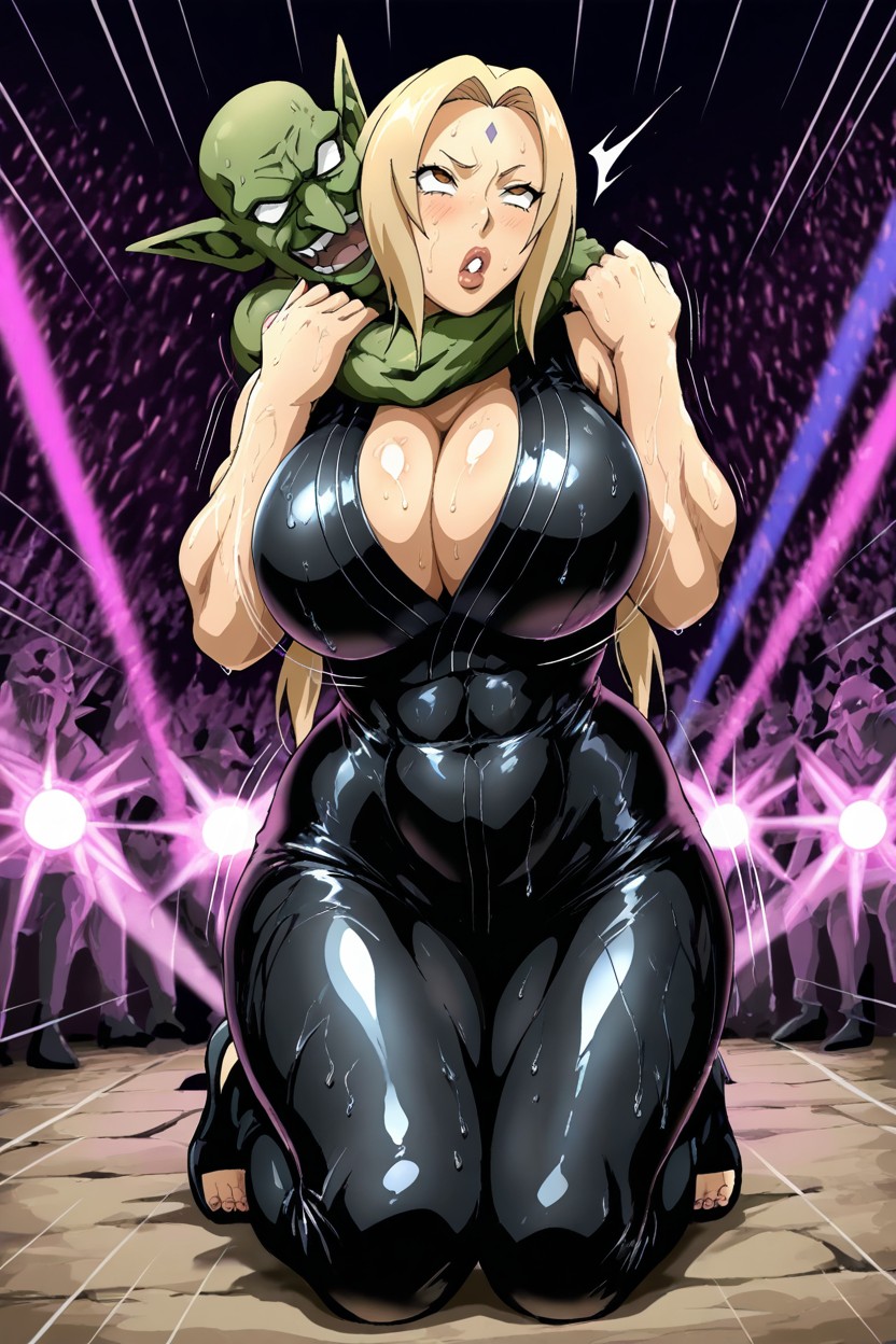 Muscular, Massive Breast, Neon Hentai AI Porn