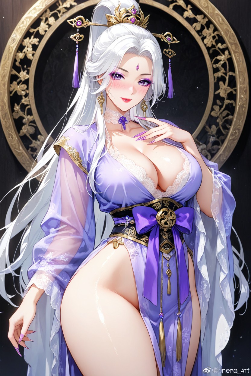 Medium Breast, Curvy Buttocks, Bowhair Hentai AI Porn
