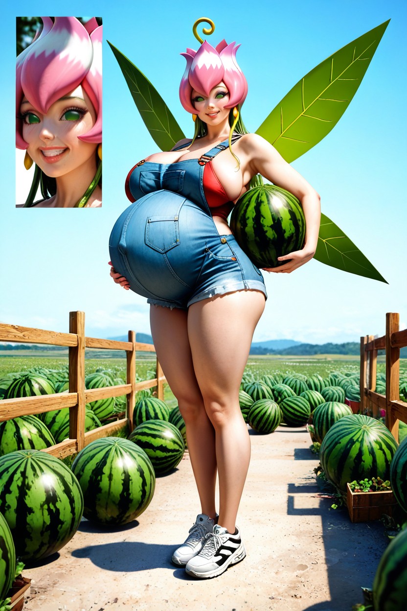 Gigantic Wide Round Belly, Photo Realistic, Pregnant Hentai AI Porn