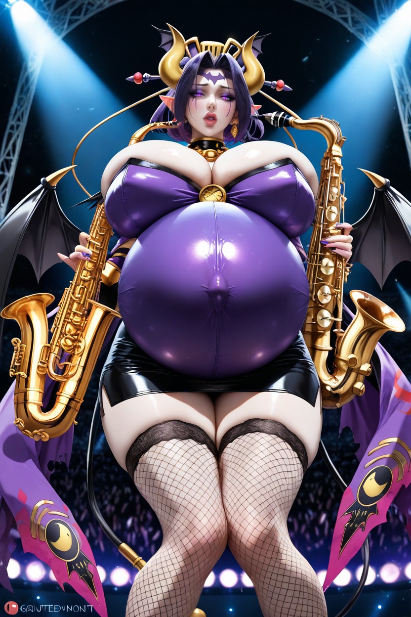 Sideboob, Solo, Saxophone Porno IA Hentai