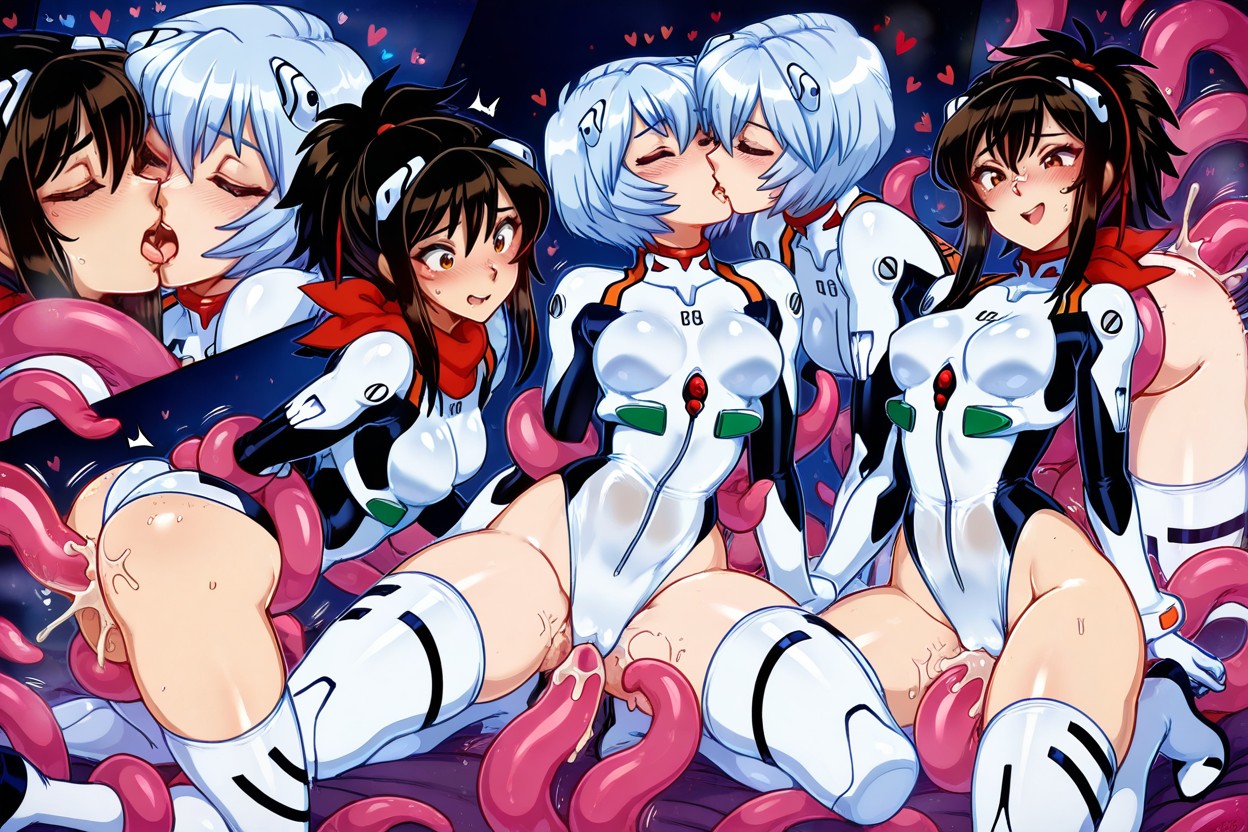 Perfect Hips, Pechos Pequeños, Ultra Wide Tentacles Inside Their Holes Hentai IA