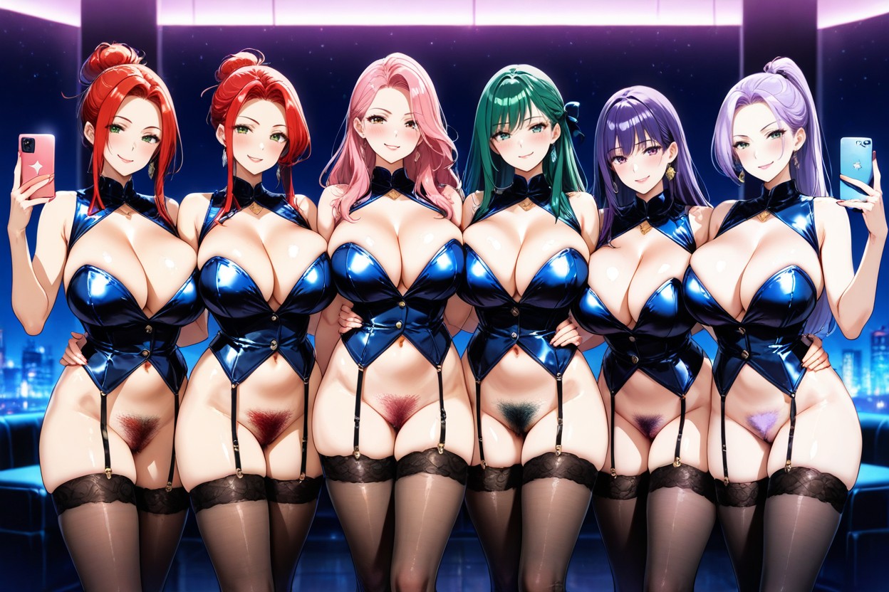 Fancy Top, Red Hair, Excessive Pubic Hair Hentai AI Porn