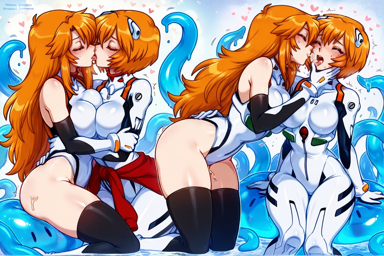 Ultra Wide Tentacles Inside Their Holes, Culo Pequeño, Legs By Tentacles Hentai IA