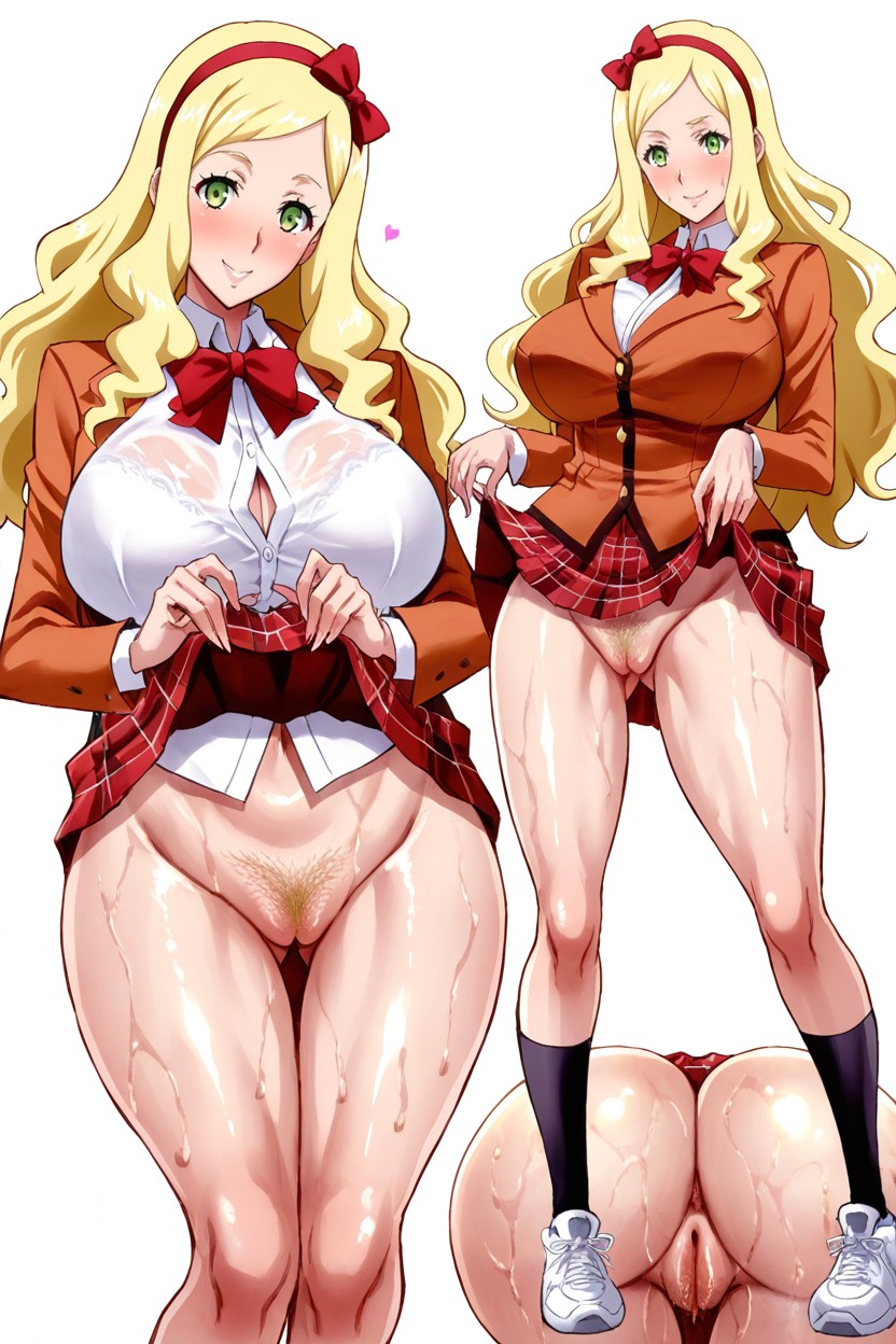 Plaid Skirt, 18+, 모래시계 그림 헨타이 AI 포르노