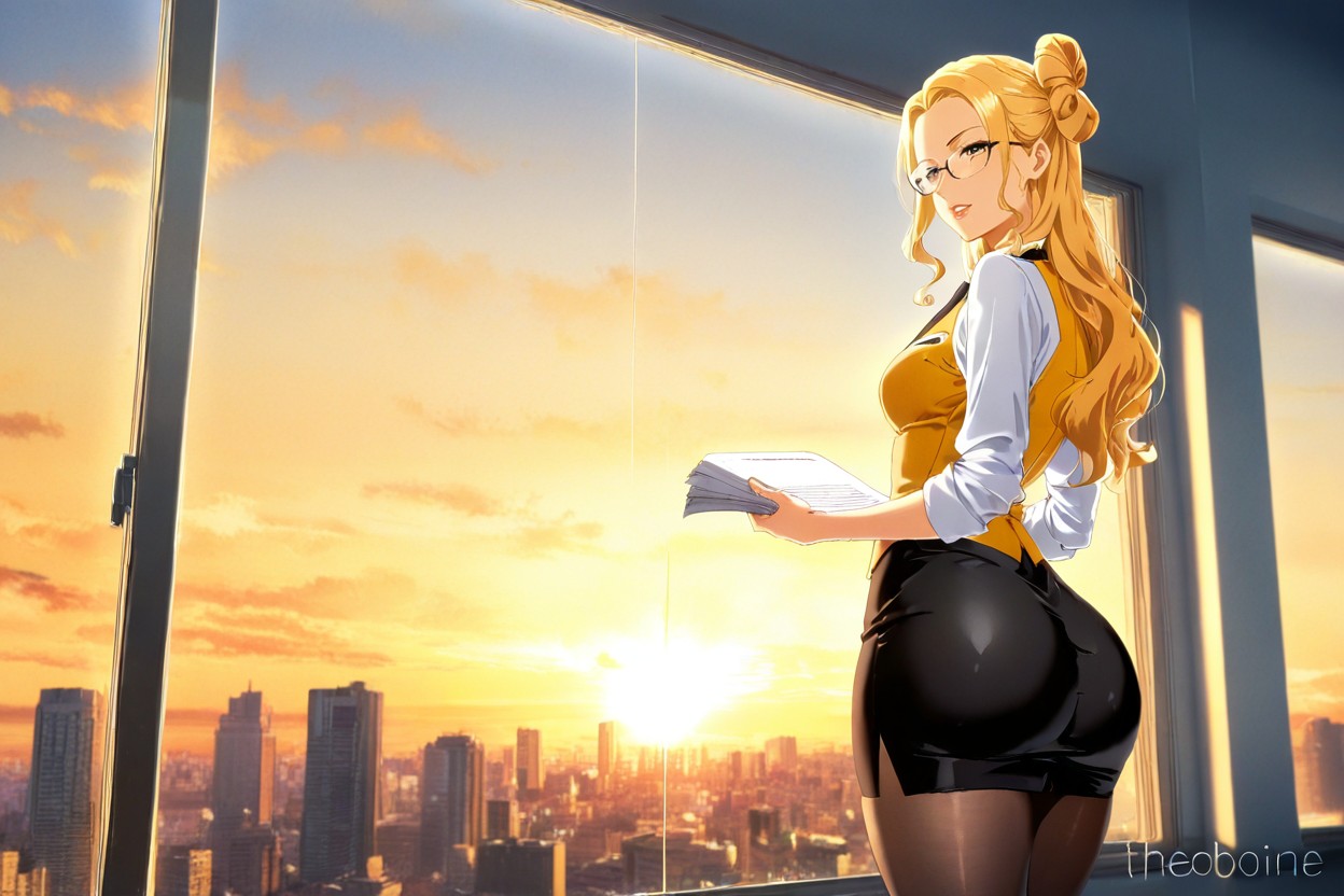Delgada, Sunset Time, Blonde Hair Hentai IA