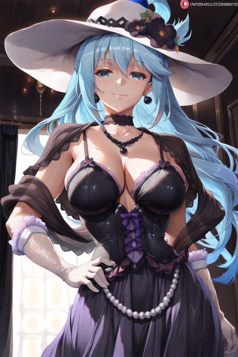 Ablack Lace Fringed Shawl Draped Over Her Shoulders, Culo Pequeño, One Hand Resting On Her Hip Hentai IA