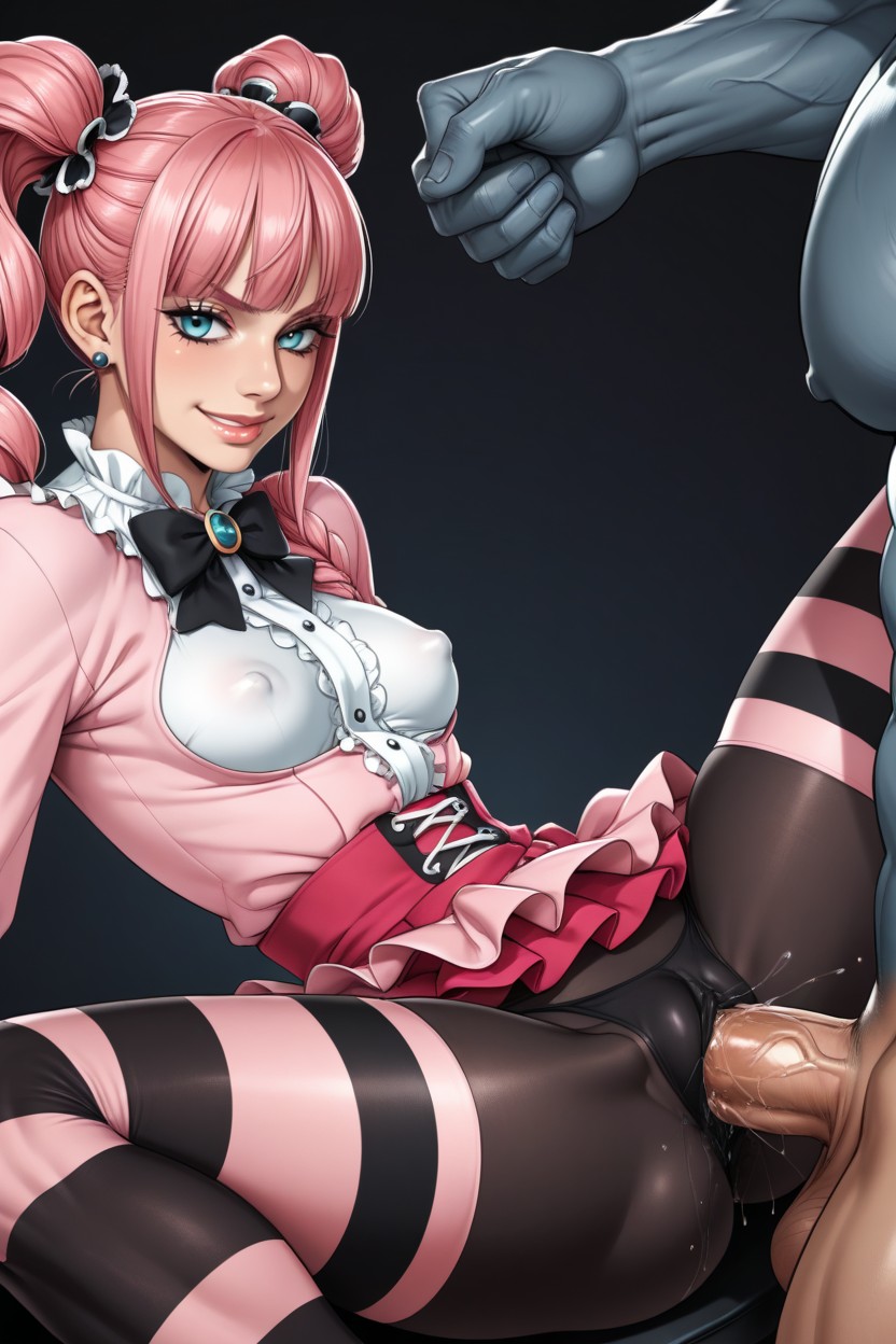 Thick Thighs, Grabbing Waist, Side View Hentai AI Porn