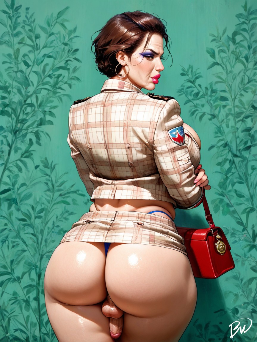 Fat Ass Bubblebutt, Extremely Large Ass, Determined Operations Supervisor And Field Officer With Professional Hentai AI Porn
