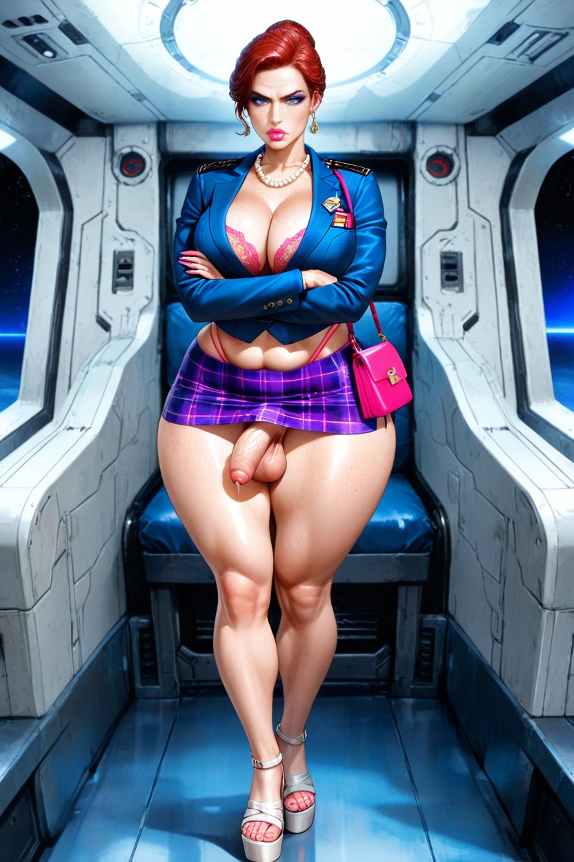 Commander Shepard From Mass Effect, Pechos Redondeados, Styled Like In The S Hentai IA