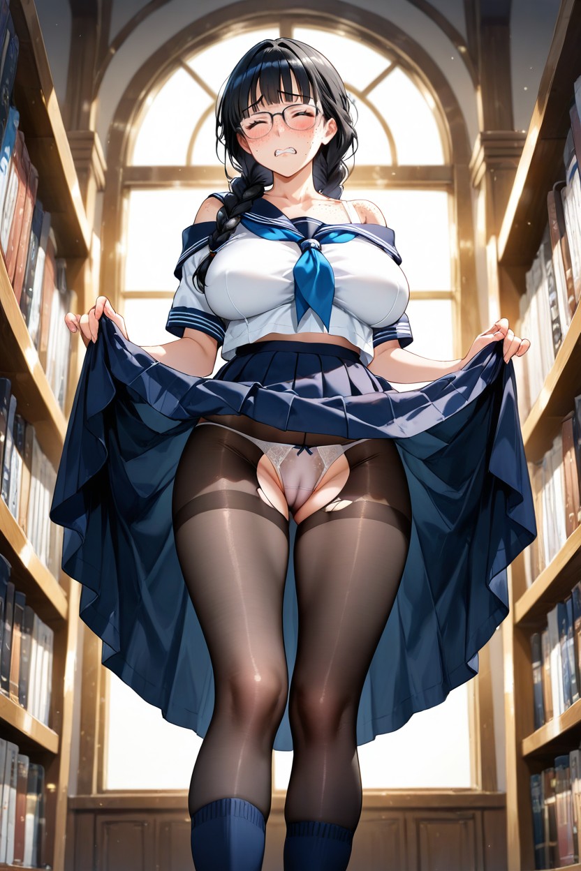 Braids, Sailor Uniform, Evening Hentai IA