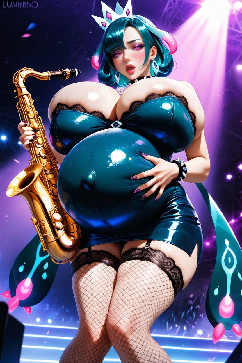Female Lumineon, Ultra High Details, Long Eyelashes Hentai AI Porn