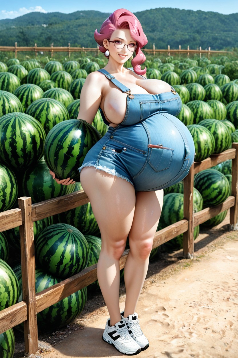 Medium Hips, Sideboob, Heavily Pregnant Hentai AI Porn