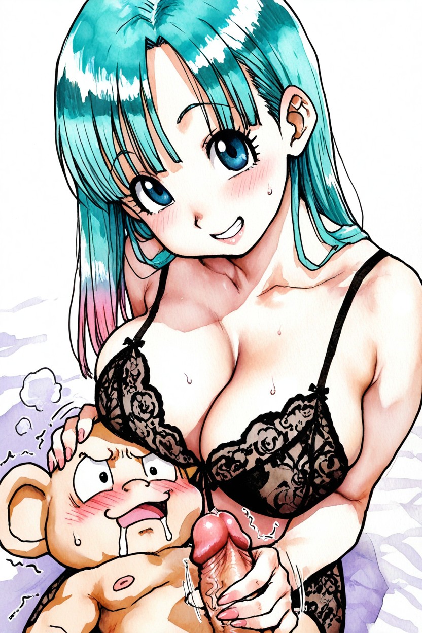 Beauty Bulma, Trembling, Large Hentai AI Porn